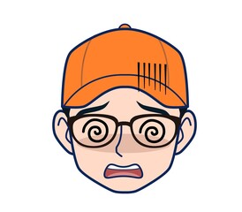 Young man in orange work clothes