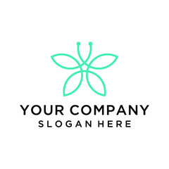 Luxury butterfly logo