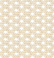 Golden seamless pattern with oriental delicate ornament.