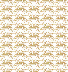 Golden seamless pattern with oriental delicate ornament.