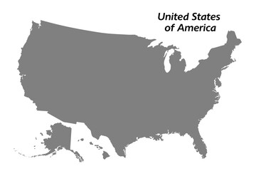 Vector map of the United States of America