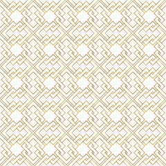 Golden seamless pattern with oriental delicate ornament.