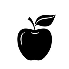 Vector apple icon isolated on a white background