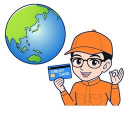 Young man in orange work clothes