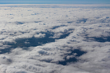 the sky from the airplane
