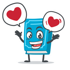 vector illustration of book character or mascot