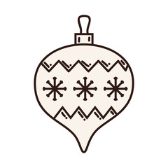 merry christmas sphere design, winter season and decoration theme Vector illustration