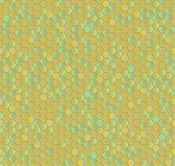 Gold honeycomb mosaic. Seamless vector illustration. 