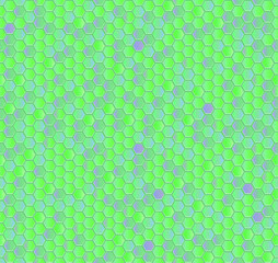 Green honeycomb mosaic. Seamless vector illustration. Follow other mosaic patterns collection.