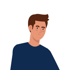 man cartoon design, Boy male person people human social media and portrait theme Vector illustration