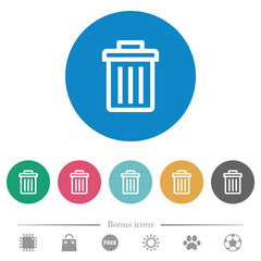 Delete flat round icons