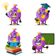 vector illustration of candy mascot or character