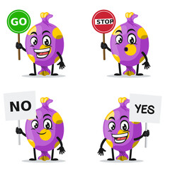 vector illustration of candy mascot or character