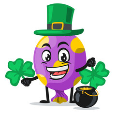 vector illustration of candy mascot or character