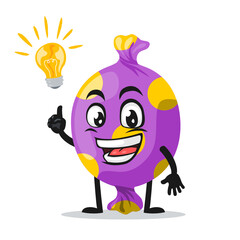 vector illustration of candy mascot or character