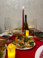 christmas table setting