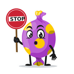 vector illustration of candy mascot or character