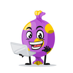 vector illustration of candy mascot or character