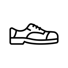 shoe model line icon vector. shoe model sign. isolated contour symbol black illustration