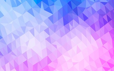 Fototapeta premium Light Pink, Blue vector shining triangular background.