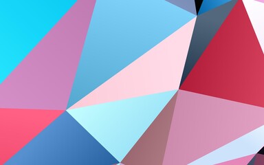 Light Blue, Red vector polygonal template.