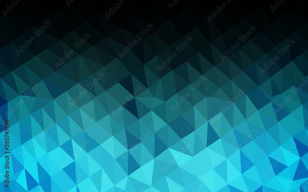 Wall mural light blue vector abstract polygonal cover.