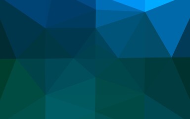Dark Blue, Green vector polygonal template.