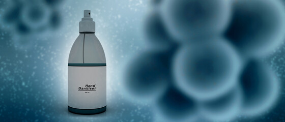 3d rendering Antiseptic hand sanitizer,Antibacterial hand sanitizer,Realistic spray bottle with antibacterial liquid