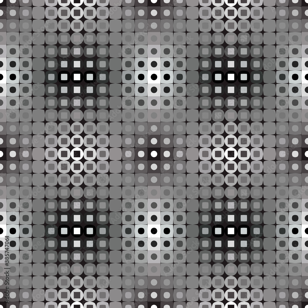 Poster abstract vector seamless pattern of monochrome squares.