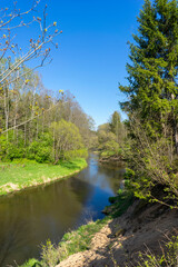 Fototapeta premium The winding banks of the Islach River