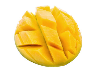 mango slice isolated on white background Clipping Path