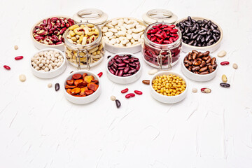 Assorted different types of beans