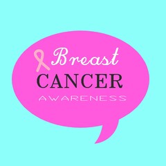 Fototapeta na wymiar Breast cancer awareness month illustration