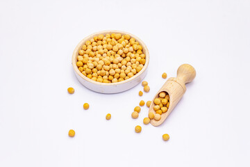Dry peas isolated on white background