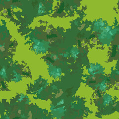 Forest camouflage of various shades of green and grey colors
