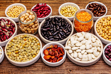 Assorted different types of beans