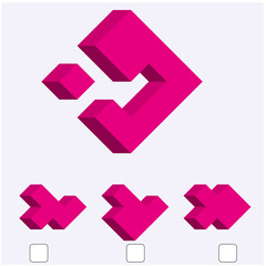 Intelligence question - cube completion test iq test - Vector