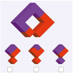 Intelligence question - cube completion test iq test - Vector