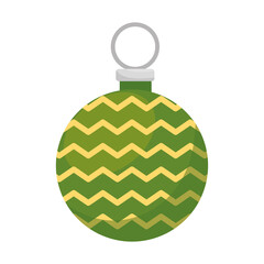 merry christmas striped sphere design, winter season and decoration theme Vector illustration