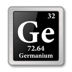 The periodic table element Germanium. Vector illustration