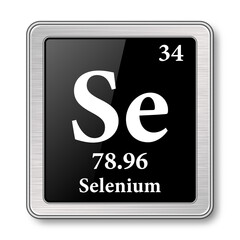 The periodic table element Selenium. Vector illustration