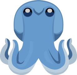 Vector illustration of an octopus cartoon