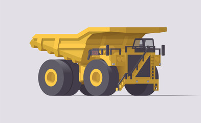 Vector dumper. Dump track on light background