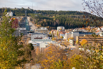 View of the city Örnsköldsvik in Sweden