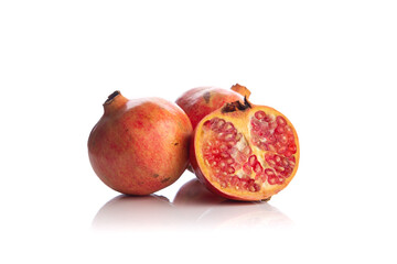 isolated pomegranate on white background