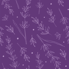 Seamless pattern with lavender
