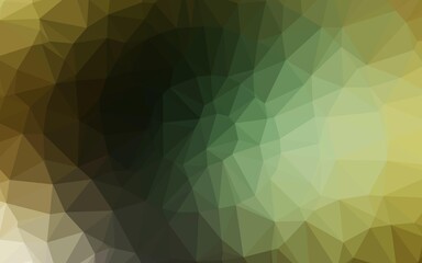 Dark Green, Yellow vector triangle mosaic template.