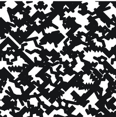 Hipster fashion .Trendy seamless pattern in Memphis style and with different shapes i. Jumble design . Repeating zigzag smooth lines vector background . Cool geometric texture .