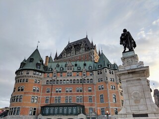 Fototapeta premium Frontenac Hotel in Quebec City, Quebec, Canada