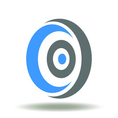 Portal future technology icon vector. Teleport symbol. Research Forecast Tunnel Sign.